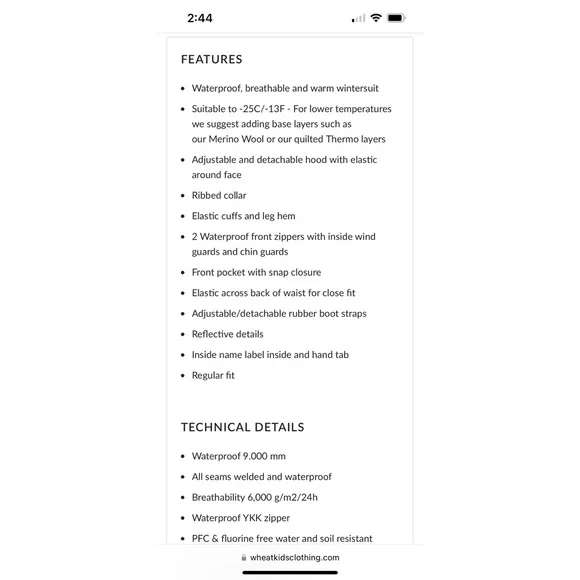 NWT WHEAT Wintersuit - Size 2T - Picture 6 of 7